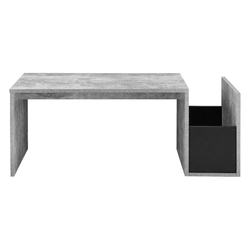 TABLE BASSE POUR SALON AVEC COMPARTIMENT DE STOCKAGE 90 CM GRIS NOIR 03_0006168_0