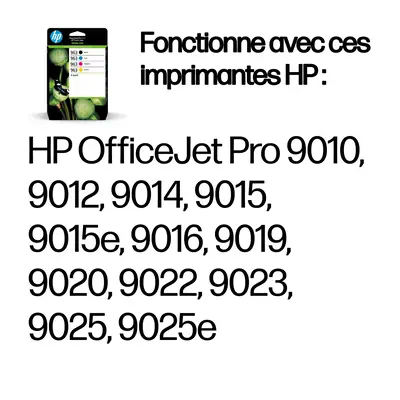 963 Pack de 4 cartouches d'encre Noir/Cyan/Magenta/Jaune authentiques_0