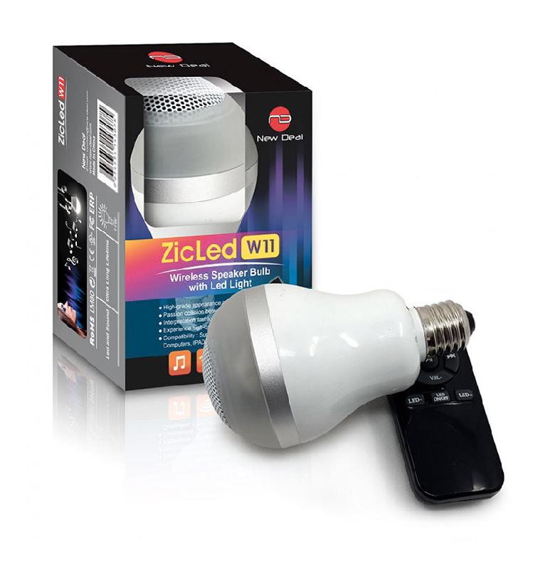 Ampoule LED musicale Bluetooth ZicLed 6W - 400 lm - E27 - Marque New Deal_0
