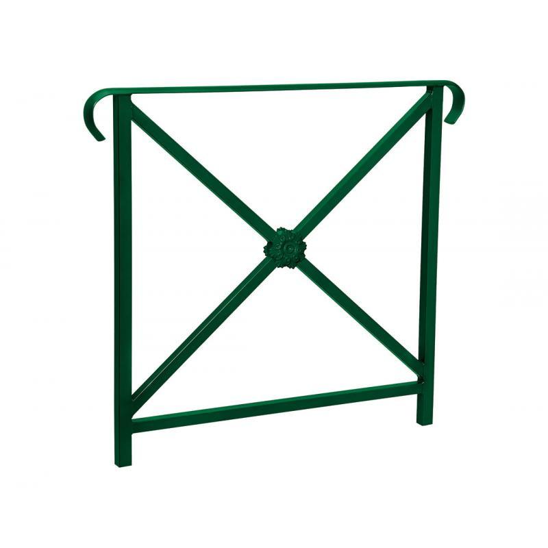Barrière Croix de Saint-André - Rosace - Acier peint - 800mm/1500mm - À sceller_0