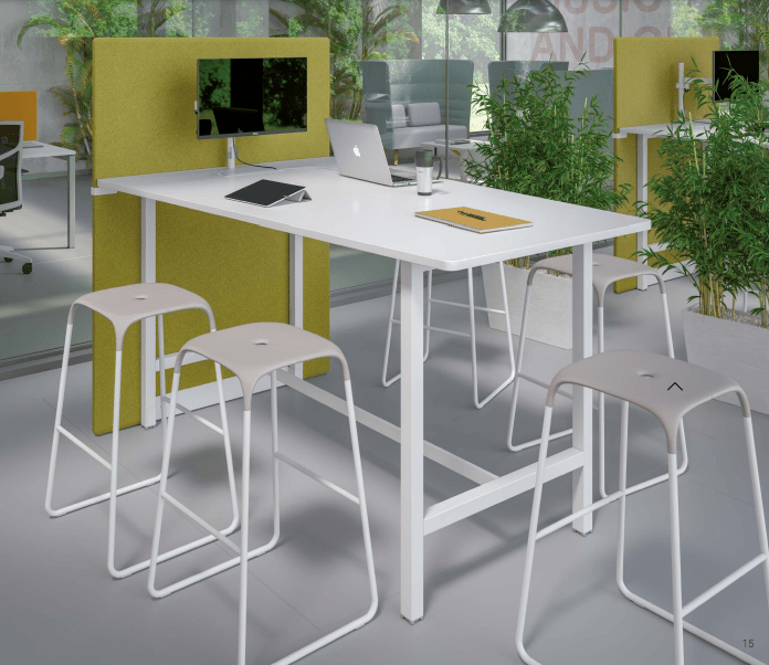 Mobilier de bureau open space avec table haute et standard - Aska Columbia_0