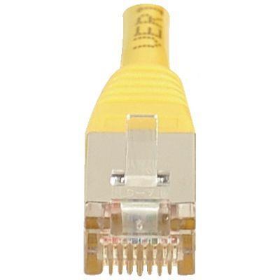 Câble RJ45 droit 6F - UTP - 1 mètre - jaune - Testé 250 MHz - Connecteurs contacts dorés - Norme EIA/TIA 568_0