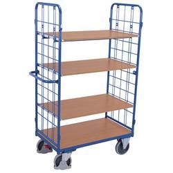 Chariot grillagé avec étagères réglables - capacité 400/500kg - conception modulaire et robuste_0