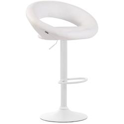 CLP Tabouret de bar Olinda en similicuir Blanc /Blanc - blanc polyester 315781_0
