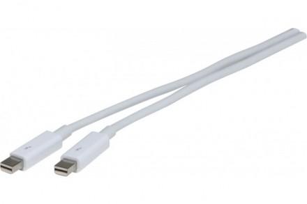Cordon Thunderbolt blanc - 3m - ultra rapide - nouvelle génération - 10 Gbps par canal - chaînage jusqu'à 6 périphériques_0