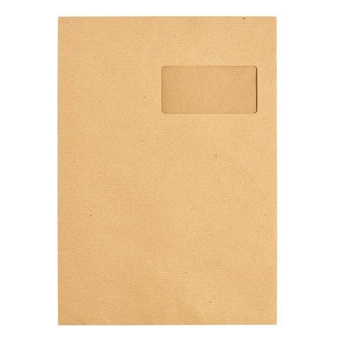 ENVELOPPE RECYCLÉE 229 X 324 MM BRUNEAU 90 G AVEC FENÊTRE 50 X 105 MM BRUN - BOÎTE DE 500 - BRUNEAU