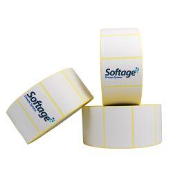 Étiquettes transfert thermique 76x51mm - Mandrin 76mm - Rouleau de 1549 étiquettes - Papier Velin - Compatibles imprimantes Toshiba_0