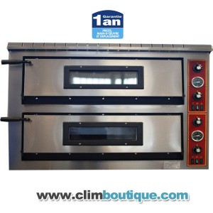 Four à pizza professionnel monobloc - 2 chambres - 8 à 12 pizzas - régulation thermostatique mécanique_0