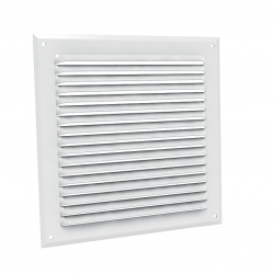 Grilles de ventilation en aluminium prélaqué blanc GA BL - Épaisseur 10/10e avec option grillage anti-moustiques_0
