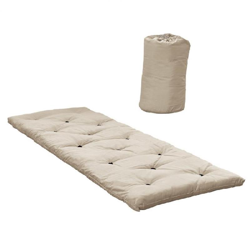 Lit futon Bed in a Bag - Couleur beige - Matelas déplié 70x190 cm - Épaisseur 5 cm_0