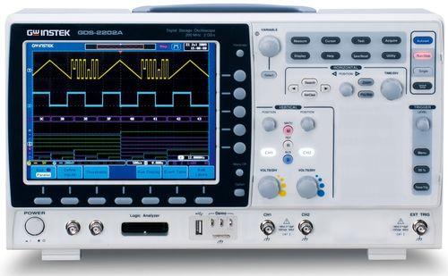 Oscilloscope numérique, vpo, 2 voies, 200mhz, 2gech/s, 2mpts, 8 bits, mso en option - GWIGDS-2202A_0