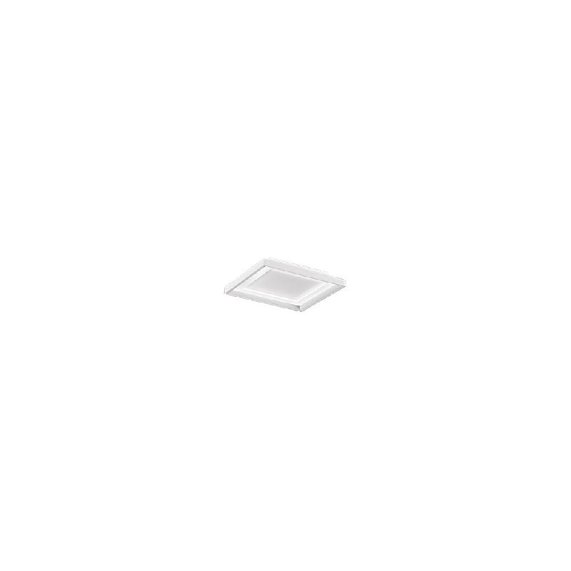Plafonnier LED carré en métal blanc mat 30 W 3000 K, design minimaliste moderne, L. 35 x 35 cm - Perenz - blanc 8428 B LC_0
