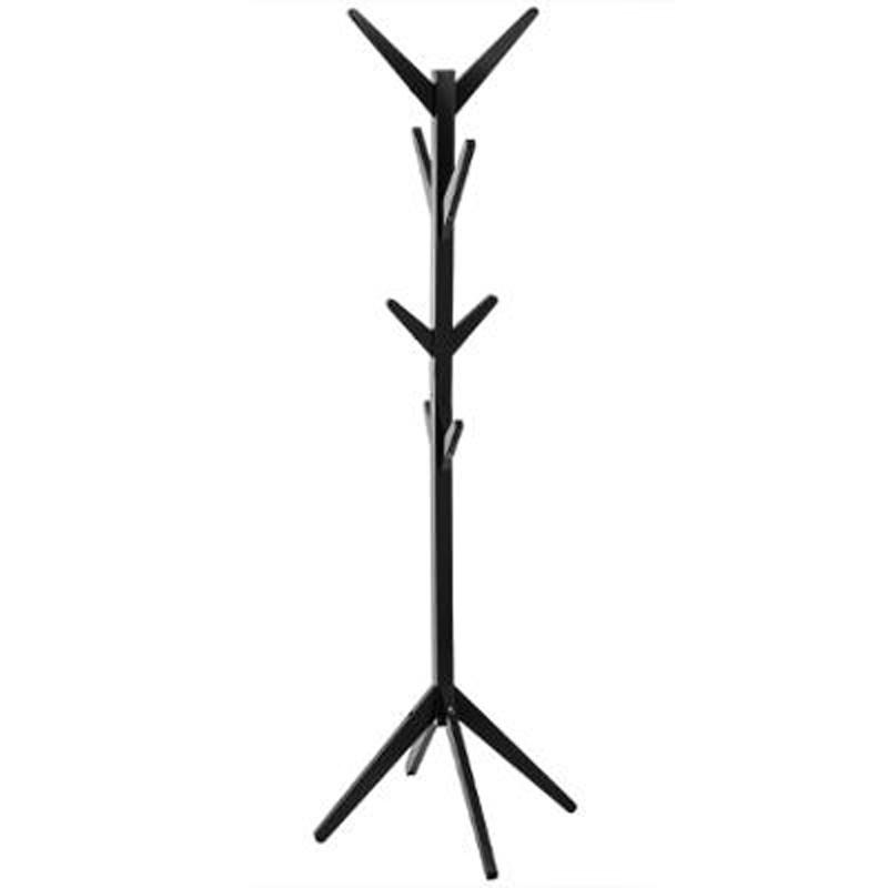 Porte-manteaux bois noir LOBO 178 cm - Paris Prix - design pratique avec 8 crochets_0