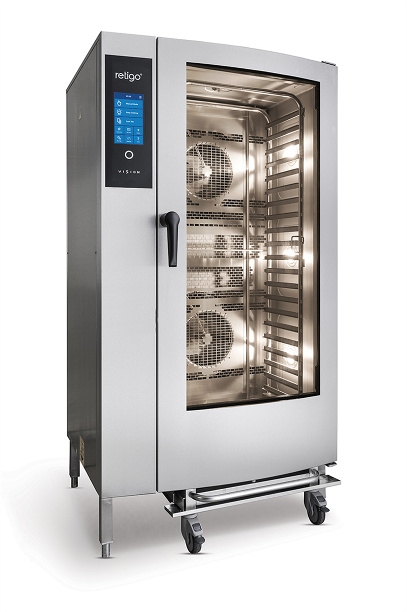 Four mixte Retigo Vision 2 B2011i - 20+1 niveaux GN1/1 - 36,9 kW - Dimensions 948x1858x834 mm_0