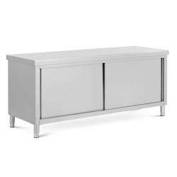 Royal Catering - Royal Catering Meuble bas en inox avec double ouverture ECO 200 x 70 cm 500 kg - Caisson de cuisine Meuble cuisine bas avec plan - 40_0