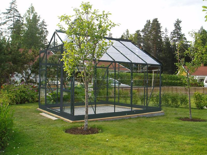 Serre en verre - 7,42 m² 'Sekurit' grise - idéale pour le jardinage_0