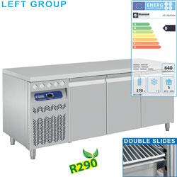 Table frigorifique ventilée - 3 portes GN 1/1 - 405 litres - Groupe à gauche - Réf. DT178/R2GX_0