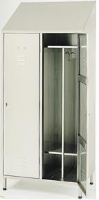 Vestiaire inox - séparation propre/sale - toit incliné à 15° - aération en façade_0