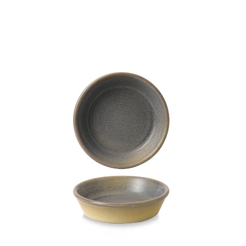 ASSIETTE TAPAS ROND GRIS PORCELAINE Ø 11,8 CM EVO DUDSON