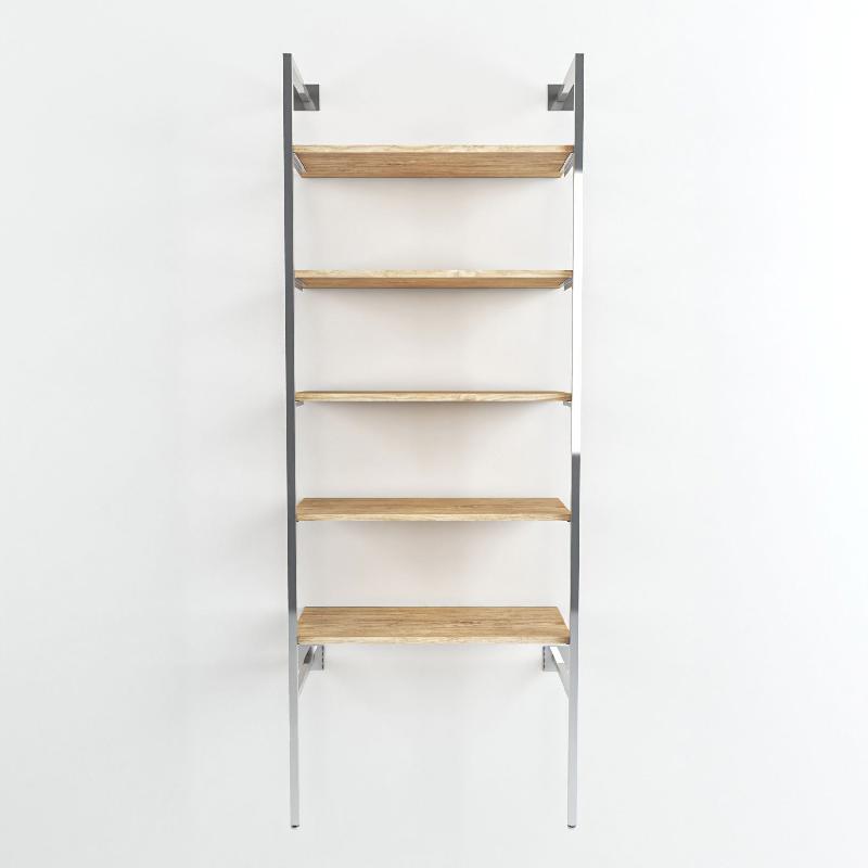 Élément de départ Queen Vogue chrome 5 tablettes chêne clair L90xH240cm_0