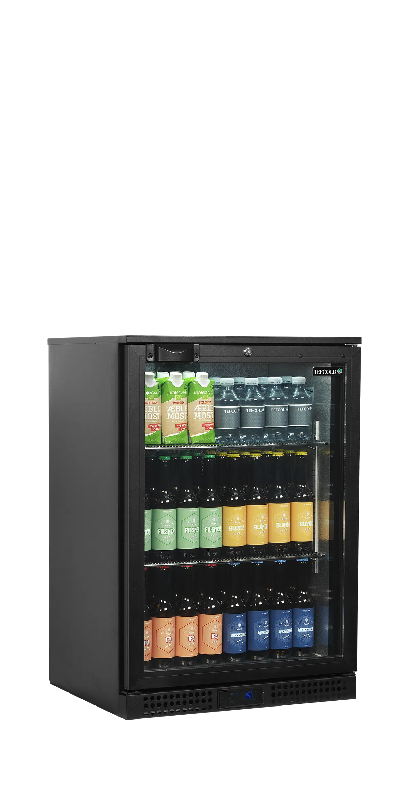 Arrière bar réfrigéré 1 porte BA16H noir TEFCOLD_0