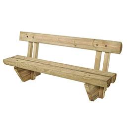 Banc Montréal en pin traité autoclave classe IV - 2m x 0.6m x 0.8m - Garantie 10 ans_0