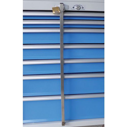 BARRE ANTI-EFFRACTION INOX CADENASSABLE POUR MEUBLE HT 1450 - ANJOU TOLERIE