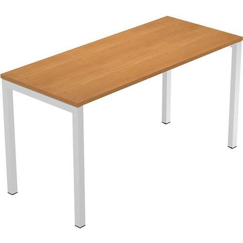 BUREAU DROIT FAST 4 PIEDS MÉTAL - 140X60 CM - AULNE