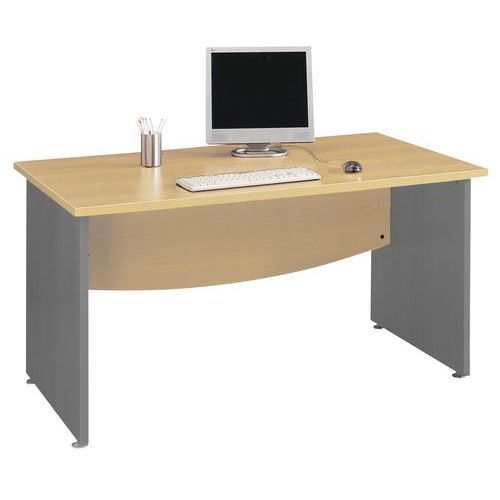 BUREAU DROIT MERCURE PIEDS PAN. 120X80 HÊTRE/ALU - SIMMOB