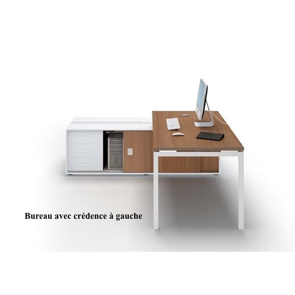 Bureau Idea 01 avec système d'électrification intégré - Quadrifoglio - 204, Noyer canaletto, Gauche_0