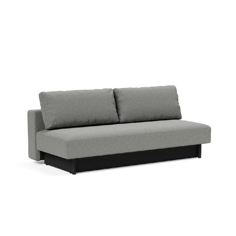 Canapé design MERGA convertible - Lit 140x200 cm avec boîte de rangement - Tissu bouclé Ash Grey_0