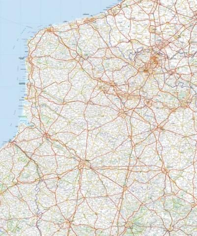 Carte géographique nord de la France