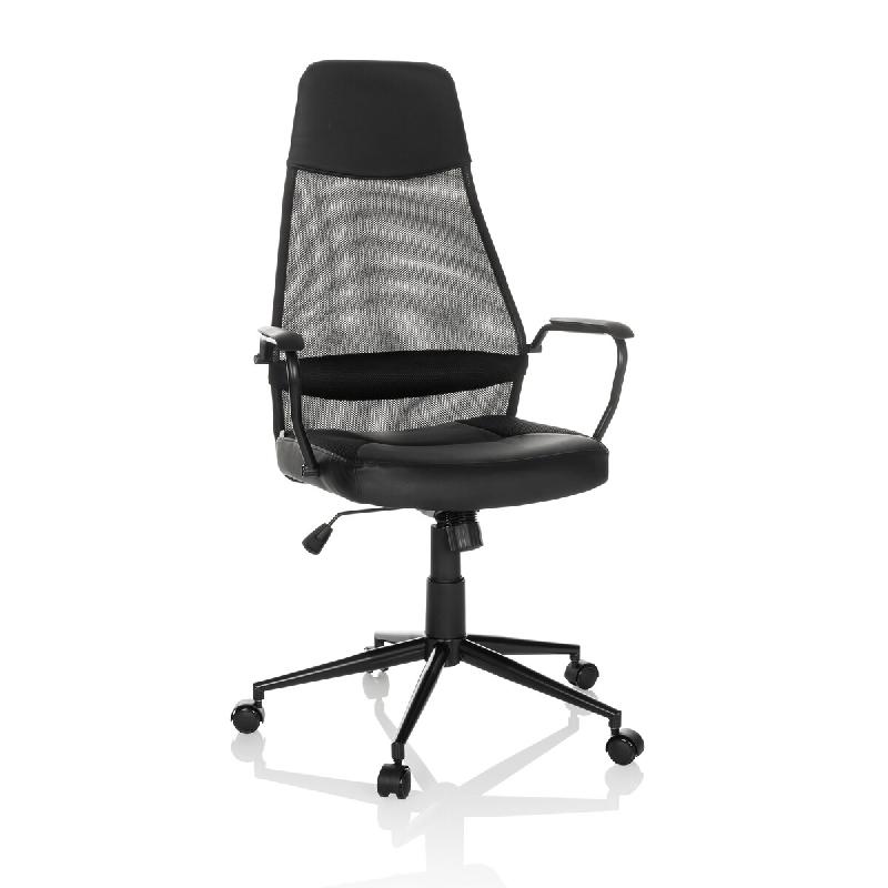 Chaise de bureau / chaise pivotante MARCOZ Maille / Tissu noir MyBuero - noir polyester 729452_0