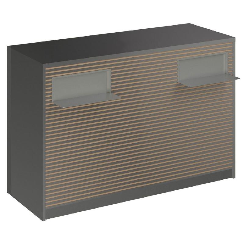 Comptoir Vertigo H T01 dble nat. L150cm - 3 tab.Coulis. 6tab.Amovib - gris alu_0