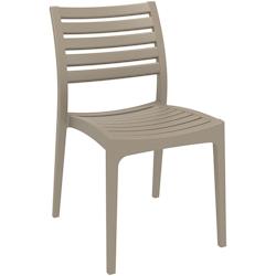 Décoshop26 - Chaise de jardin en plastique design simple empilable beige 10_0000974 - beige 3000717069601_0