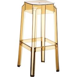 Décoshop26 - Tabouret de bar x1 intérieur ou exterieur design moderne plastique couleur ambre transparent 10_0004872 - 3000252339160_0