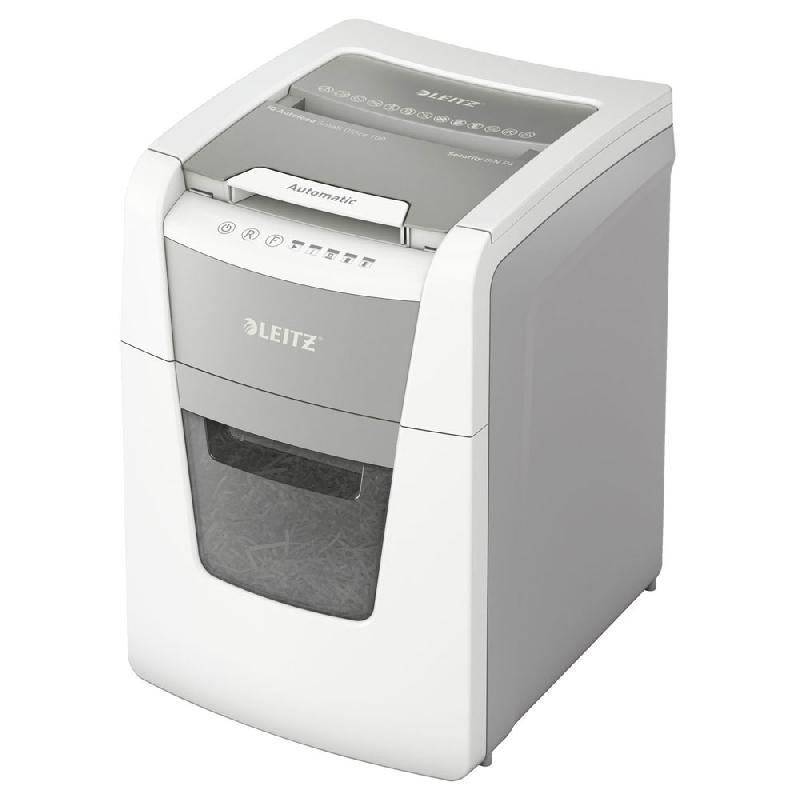 DESTRUCTEUR DE DOCUMENTS IQ AUTO+ SMALL OFFICE 100 LEITZ - COUPE CROISEE DIN P4 - 100 FEUILLES - CORBEILLE 34 LITRES