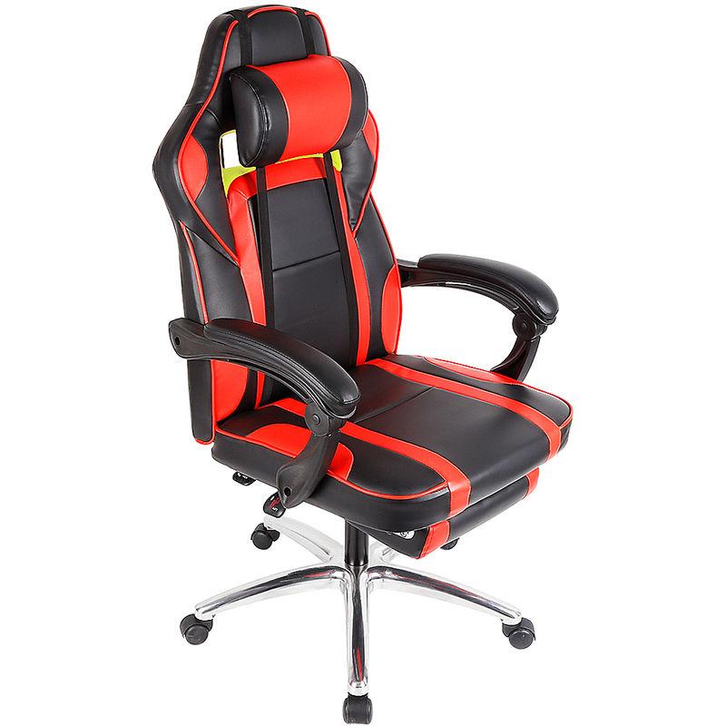 Fauteuil Gamer Chaise Gamer Coussin Lombaire Et Appui Tete Hauteur Reglable Rouge Noir Racing Chaise De Bureau En Pu Fauteuil Pivotante Ordinateur Avec Appui Tete Comparer Les Prix De Fauteuil Gamer Chaise Gamer Coussin