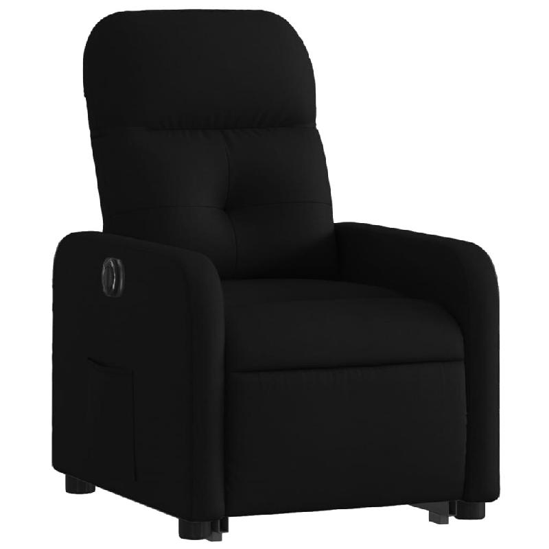 Fauteuil inclinable électrique noir tissu Modèle Derderia - 8721012220447_0