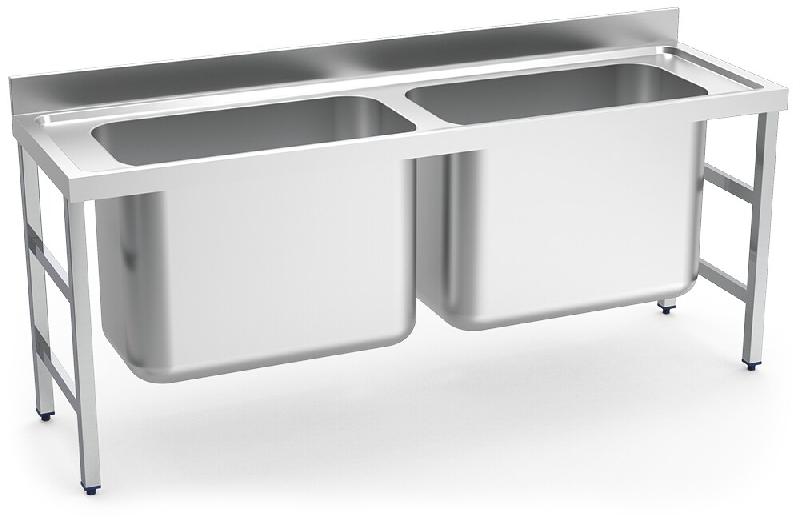 FRICOSMOS Evier grande capacité 2 cuves 2000x700x850 mm. Dimensions cuve 800x495x600 mm. - inox 054036OST_0
