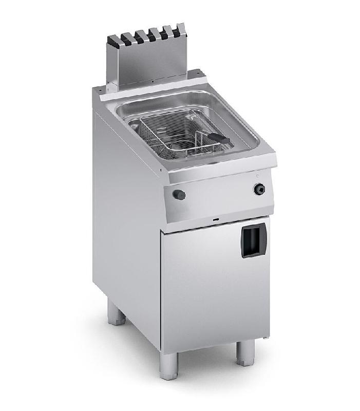 Friteuse gaz 12 L, structure et brûleurs inox, 12 kW, thermostat sécurité, robinet huile, 40×70×85 cm - 4735_0