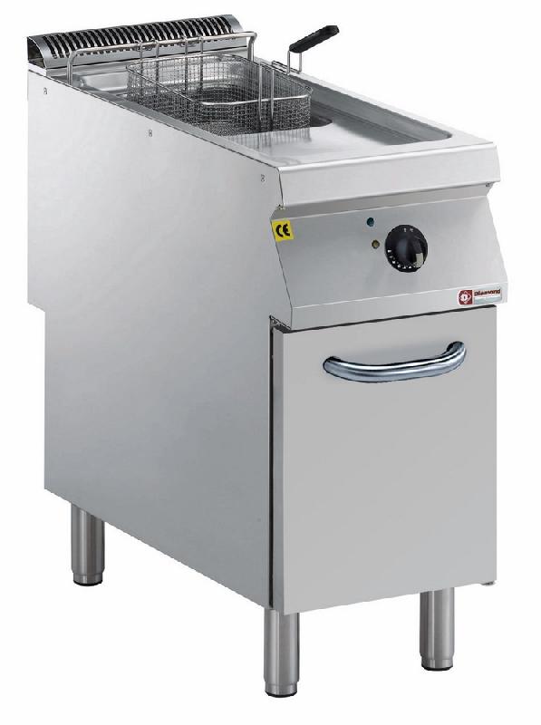 Friteuse professionnelle electrique 1 cuve y 15 litres sur meuble - E22/F15A4-N_0