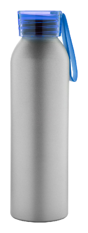 Gourde de sport en aluminium - 650 ml - Couvercle coloré et dragonne en silicone_0