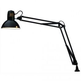 HANSA LAMPE FLUORESCENTE NEW YORK NOIR AVEC PINCE DE FIXATION - BRAS ARTICULÉ 73CM TÊTE ORIENTABLE