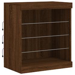 Helloshop26 - Buffet bahut commode armoire meuble de rangement organisateur cuisine salle de séjour salon avec lumières LED 60,5 x 02_0029928 - 3000_0