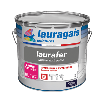 Peinture laque de finition pour métaux ferreux - Protection anti-corrosion - Réf. AG02496 - Laurafer satiné - LAURAGAIS_0