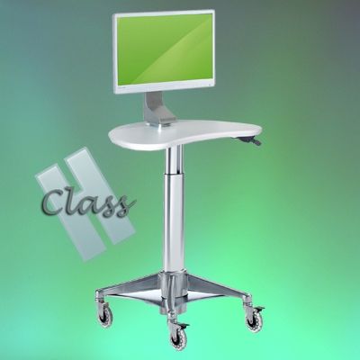 Chariot médical LCD & All-in-One PC Kidney Cart H Class LD - ErgonoFlex - aluminium anodisé - 24 kg_0
