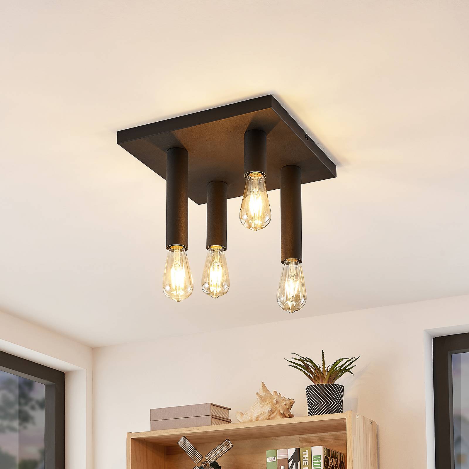 LINDBY BELANA PLAFONNIER ANGULAIRE, À 4 LAMPES