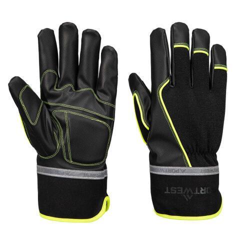 LOT DE 2 - PORTWEST A753 GANT MÉCANIQUE COLD 450 PU IMPERMÉABLE NOIR - TAILLE M