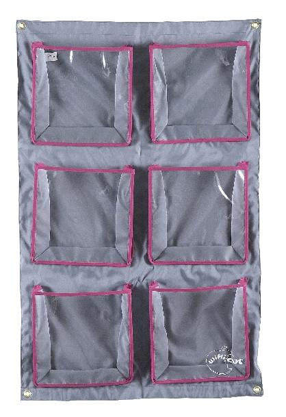 LOT DE 2 RANGEMENTS MURAUX 9 POCHES GRIS FUSCHIA - MANUTAN COLLECTIVITÉS